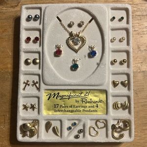 Magnificent 21 by Rembrandt 17 Pairs of Earrings and 4 Interchangeable Pendants